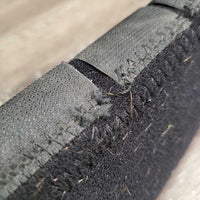 Pr Closed Front Boots, velcro *clean, hairy, faded, stains, velcro: frayed, weak & hairy