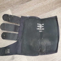 Pr Closed Front Boots, velcro *clean, hairy, faded, stains, velcro: frayed, weak & hairy
