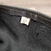 Pr Hvy Suede Half Chaps, Top Strap/Buckle *fair/gc, v.faded, rubs, older, scrapes, stains, stretched elastic
