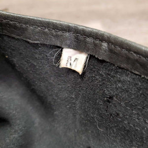 Pr Hvy Suede Half Chaps, Top Strap/Buckle *fair/gc, v.faded, rubs, older, scrapes, stains, stretched elastic