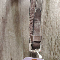 Rsd Bridle, Narrow Braided Reins *gc, clean, deep creases, v.stiff, dry, twist, residue, CRACKS
