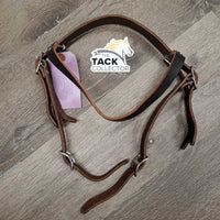 Leather Headstall, 2 Conway Buckles *like new, NO throatlatch, stiff
