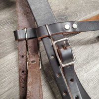 Leather Headstall, 2 Conway Buckles *like new, NO throatlatch, stiff

