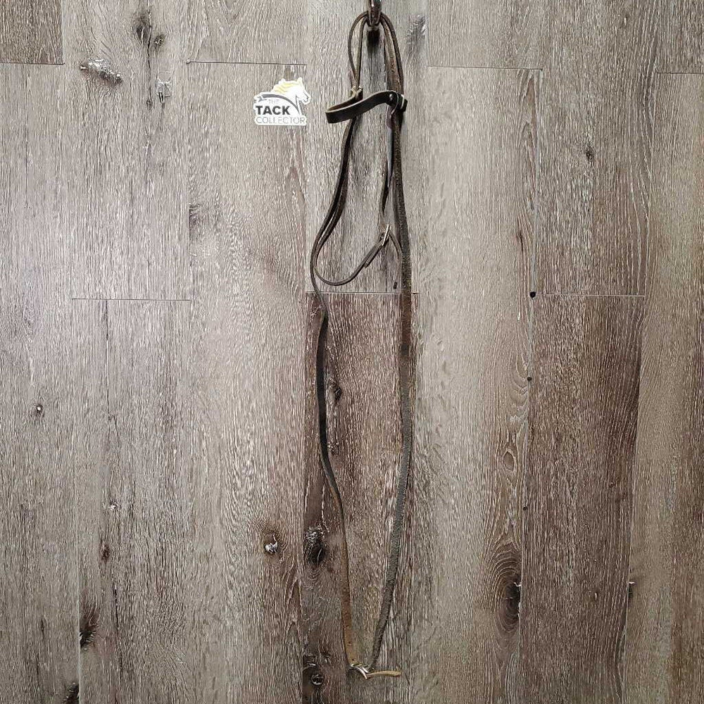 v.narrow Headstall, Top Buckle Crown Piece *gc, dirty, older, stiff, film, v.short throat