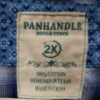 LS Western Shirt, snaps *gc, puckered, crinkled, bubbled, older, inner stains
