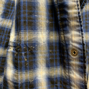 LS Western Shirt, snaps *gc, puckered, crinkled, bubbled, older, inner stains