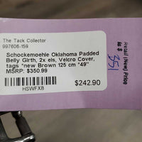 Padded Belly Girth, 2x els, Velcro Cover, tags *new
