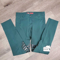 Euro Seat Breeches, Pull On *gc, knee rubs, faded, seam puckers
