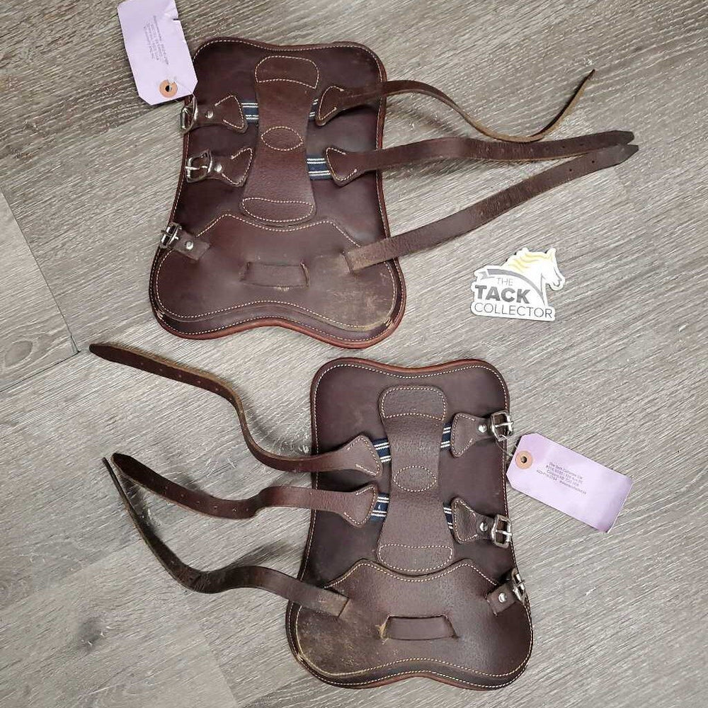 Soft Leather Open Front Boots, buckles *gc, clean & dirty, jockies, rubs, scrapes