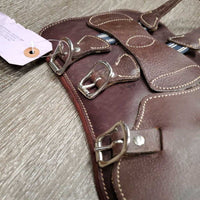 Soft Leather Open Front Boots, buckles *gc, clean & dirty, jockies, rubs, scrapes
