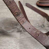 Soft Leather Open Front Boots, buckles *gc, clean & dirty, jockies, rubs, scrapes
