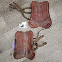 Soft Leather Open Front Boots, buckles *gc, clean & dirty, jockies, rubs, scrapes
