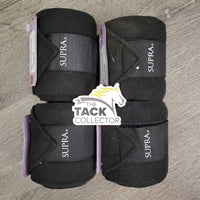 4 Fleece Polos, mesh bag *vgc, dirty edges
