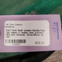 Quilt Jumper Saddle Pad *gc, clean, v. faded, rubs, puckers, mnr hair, threads
