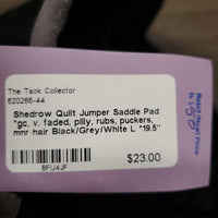 Quilt Jumper Saddle Pad *gc, v. faded, pilly, rubs, puckers, mnr hair
