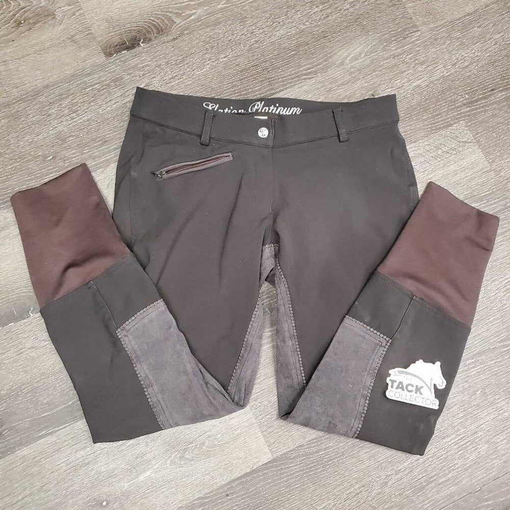 Full Seat Breeches *gc, faded, pocket: crumbled cookie residue, snags, rubs, seam puckers