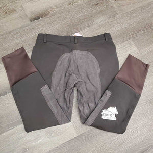 Full Seat Breeches *gc, faded, pocket: crumbled cookie residue, snags, rubs, seam puckers