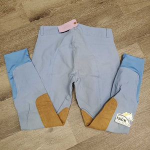 Full Seat Breeches *gc, faded, pocket: crumbled cookie residue, snags, rubs, seam puckers