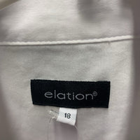 JUNIORS LS Show Shirt, snap collar *vgc/xc, mnr loose button threads, seam puckers, crinkles