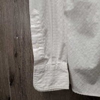 LS Show Shirt, 2x Button Collars *gc, older, v.puckered, stained collar
