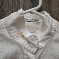 LS Show Shirt, 2x Button Collars *gc, older, v.puckered, stained collar
