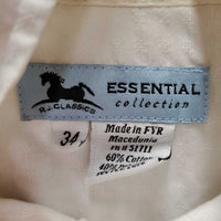 LS Show Shirt, 2x Button Collars *gc, older, v.puckered, stained collar
