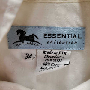 LS Show Shirt, 2x Button Collars *gc, older, v.puckered, stained collar