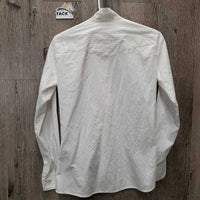 LS Show Shirt, 2x Button Collars *gc, older, v.puckered, stained collar
