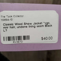 Wool Show Jacket *vgc, mnr hair, undone lining seam

