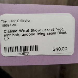 Wool Show Jacket *vgc, mnr hair, undone lining seam