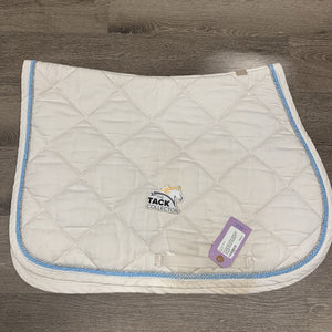 Quilt Jumper Saddle Pad, 2x piping *gc, mnr hair, dirt, stains, pills, rubs, puckers