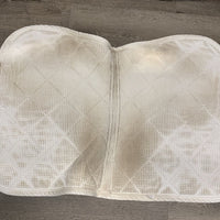 Quilt Jumper Saddle Pad, 2x piping *gc, mnr hair, dirt, stains, pills, rubs, puckers