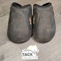 Pr Open Hind Boots, tabs *gc, v.dirty, faded, hair, stains