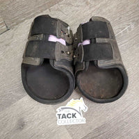 Pr Open Hind Boots, tabs *gc, v.dirty, faded, hair, stains
