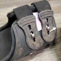 Pr Open Hind Boots, tabs *gc, v.dirty, faded, hair, stains
