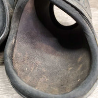 Pr Open Hind Boots, tabs *gc, v.dirty, faded, hair, stains
