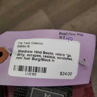 Hind Boots, velcro *gc, dirty, scrapes, residue, scratches, mnr hair
