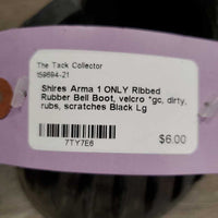 1 ONLY Ribbed Rubber Bell Boot, velcro *gc, dirty, rubs, scratches
