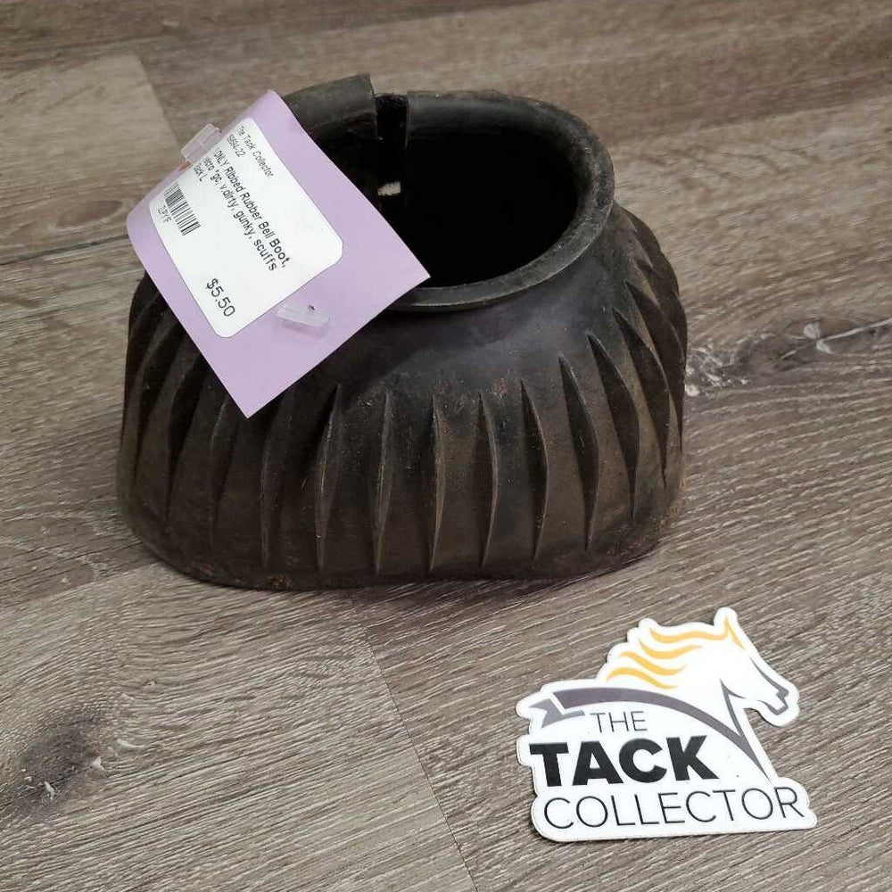 1 ONLY Ribbed Rubber Bell Boot, velcro *gc, v.dirty, gunky, scuffs