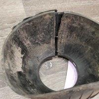1 ONLY Ribbed Rubber Bell Boot, velcro *gc, v.dirty, gunky, scuffs
