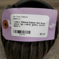 1 ONLY Ribbed Rubber Bell Boot, velcro *gc, v.dirty, gunky, scuffs
