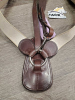 Leather & Elastic Breastplate, Running Martingale Attach, snaps *vgc/xc, clean & mnr dirt, xholes
