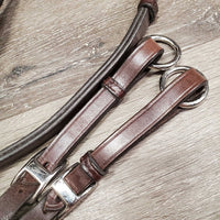 Leather & Elastic Breastplate, Running Martingale Attach, snaps *vgc/xc, clean & mnr dirt, xholes