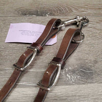 Leather & Elastic Breastplate, Running Martingale Attach, snaps *vgc/xc, clean & mnr dirt, xholes
