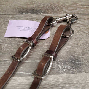 Leather & Elastic Breastplate, Running Martingale Attach, snaps *vgc/xc, clean & mnr dirt, xholes