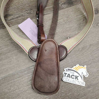 Leather & Elastic Breastplate, Running Martingale Attach, snaps *vgc/xc, clean & mnr dirt, xholes
