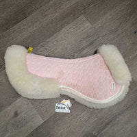 Sheepskin Half Pad, rolled edges *vgc, mnr hair, dirt, saddle stains, peeling
