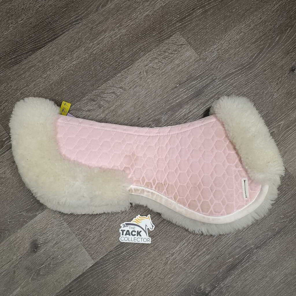 Sheepskin Half Pad, rolled edges *vgc, mnr hair, dirt, saddle stains, peeling