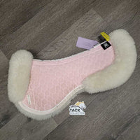 Sheepskin Half Pad, rolled edges *vgc, mnr hair, dirt, saddle stains, peeling
