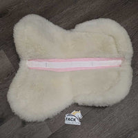 Sheepskin Half Pad, rolled edges *vgc, mnr hair, dirt, saddle stains, peeling
